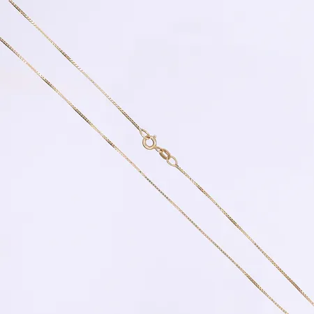 Halskedja venezia 45,5cm bredd 1mm, tillv. Guldfynd 18K  Vikt: 2,6 g