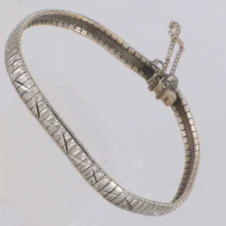 Armband med mönsterdekor, 20cm, bredd 6mm, säkerhetskedja, 800/1000 silver Vikt: 15,1 g