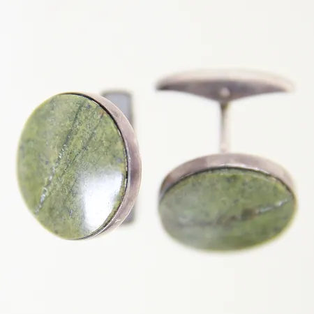 Manschettknappar med labradorit 18,8 x 14mm silver 830/1000 Vikt: 8,1 g