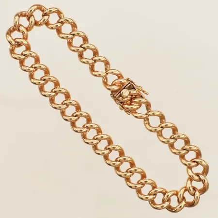 Armband Pansar längd 20,5cm bredd 8,7mm ostämplat 14K Vikt: 38,7 g
