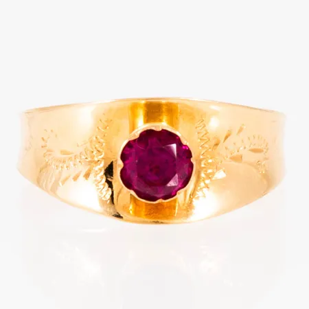 Damur Tevo 17 Jewels guld 18K manuell Ø22mm safirglas, svart läderband, defekt krona, går ej att dra upp, bruttovikt 15,1g.