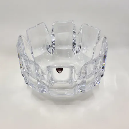 Kristallskål Orrefors, serie Corona, design Lars Hellsten, höjd 11cm, Ø 18,5cm, signerad Orrefors 4384-131,