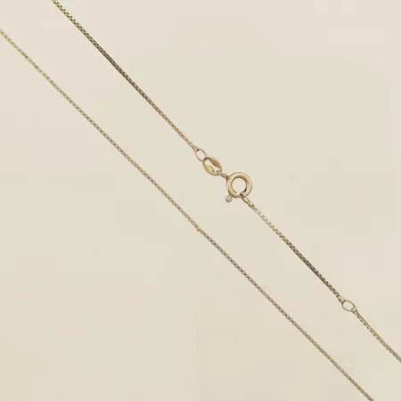 Kedja Venezia justerbar längd 34-37,5cm, bredd 0,8mm något ojämn länk silver 925/1000 Vikt: 1,5 g