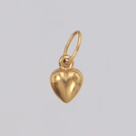 Hänge hjärta, längd 10,5mm, bredd 4,8mm, ostämplat, 18K  Vikt: 0,1 g