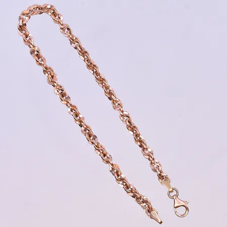 Kedja Singapore Guldfynd längd 45cm bredd 4mm roséguld 18K. Vikt: 6 g