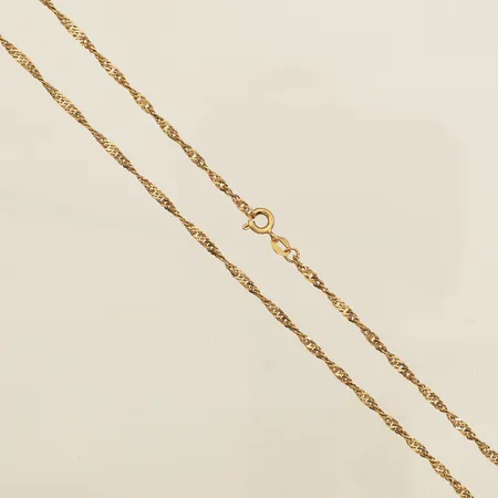 Kedja Singapore längd 40cm bredd 2,3mm 18K Vikt: 4,7 g