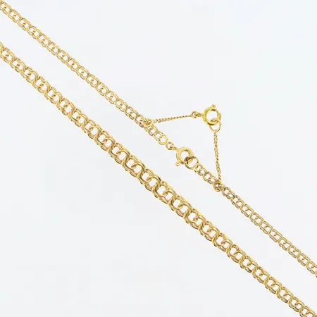 Collier Bismarck doserad längd: 42,5cm, bredd: 3-6mm, säkerhetskedja, 18K Vikt: 10,3 g