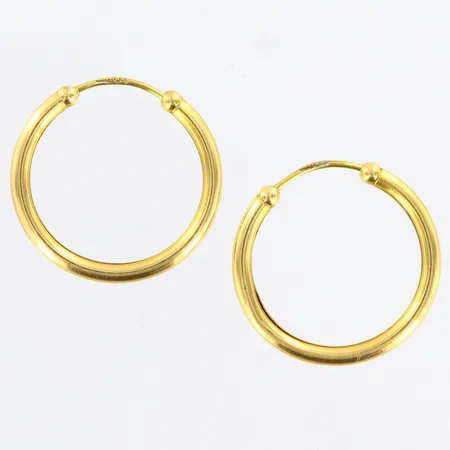 Örhängen Creoler Ø17mm, bredd: 2mm, 18K Vikt: 1,7 g