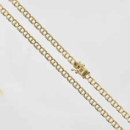 Collier Bismarck rak modell längd 52cm, bredd 4mm, 18K. Vikt: 12,6 g
