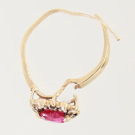 Hänge motiv av måne 16x6,8mm 18K  Vikt: 0,6 g
