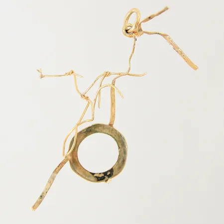 Udda örhänge med diamanter 8 x ca 0,005ct Ø14mm vitguld 14K  Vikt: 1,8 g