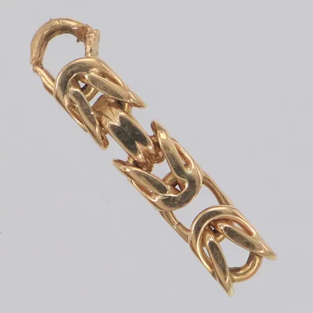 Länkdel Kejsar, längd 3cm, bredd 6mm, ostämplad, skadad, 18K Vikt: 6,5 g