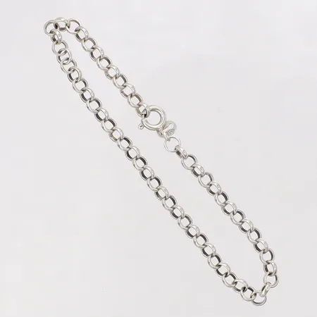 Armband Ärtlänk längd 16,5cm, bredd 4mm, felmonterad stämpelögla, GHA, silver 925/1000 Vikt: 3,6 g