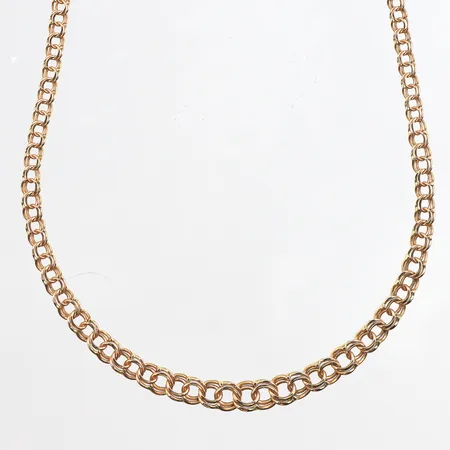 Collier Bismarck, NSE Guldvaru AB (Nils Erik Södermark i Köping) 1994, längd 42cm, bredd 3,1-5,1mm, 18K. Vikt: 7,7 g
