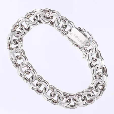Armband Bismarck 19,5cm bredd 11mm, saknar säkerhetskedja, silver 925/1000 Vikt: 32,6 g