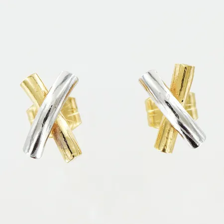 Ring diamant 0,01ct Guldfynd stl:16¼ bredd 1,5-5mm vit/gulguld 18K.  Vikt: 1,3 g