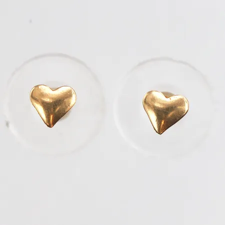 Örhängen hjärtan, längd 4,4mm, bredd 4,8mm, 18K. Vikt: 0,7 g