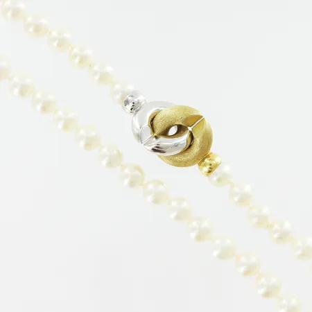 Collier doserat Bismarck längd 44cm bredd 3-5mm, skeva länkar 18K.  Vikt: 6,2 g