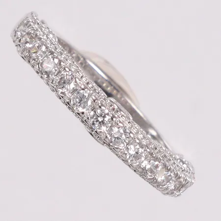 Ring stl:16½ vita stenar silver 926/1000 Vikt: 2,3 g