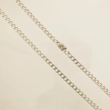 Kedja Pansar längd 62,5cm, bredd 4mm slitage på lås silver 925/1000 Vikt: 50,6 g
