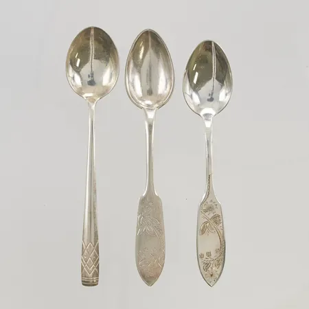 3 Kaffeskedar 12cm 830/1000 Silver 39,0g.