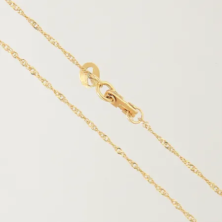 Kedja Singapore längd 44,5cm bredd 0,2mm 18K Vikt: 1 g