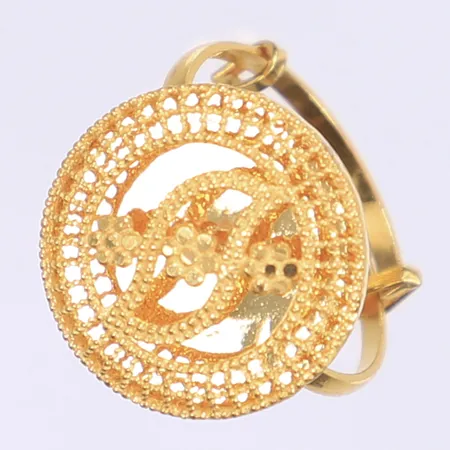 Ring stl:15½ bredd 3-16mm, ställbar storlek, 21K Vikt: 2,4 g