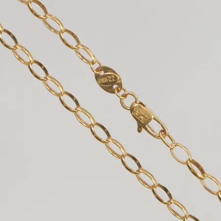 Kedja 45,5cm bredd 4mm 22K 10,9g.