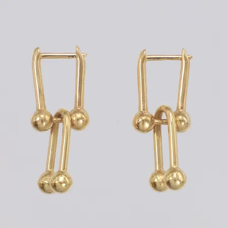 Örhängen, längd 21,5mm, bredd 7,7mm, 18K Vikt: 2,4 g