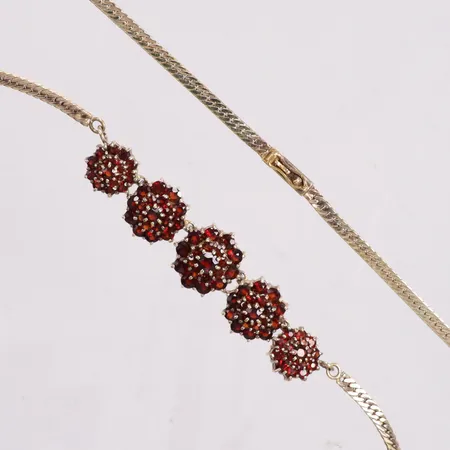 Collier Pansar granathänge längd 46cm bredd 2,9mm förgyllt silver 925/1000 Vikt: 18,8 g