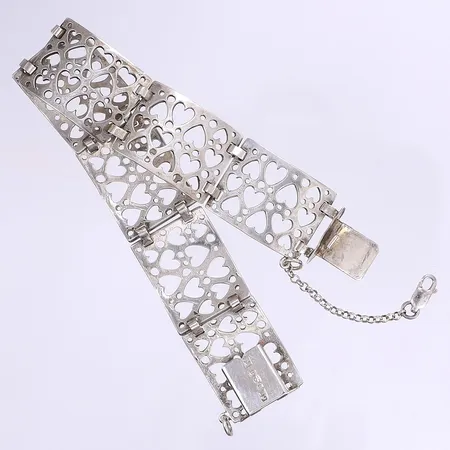 Armband 19cm bredd 21mm, säkerhetskedja, silver 925/1000 Vikt: 29,1 g