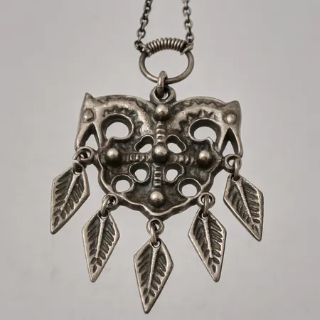 Collier Kalevala Kuro Hästkorset 40x73mm, längd 70cm bredd 1,4mm, silver 925/1000, 24,73g.