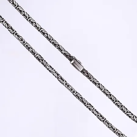 Halskedja rundad kejsarlänk 56cm bredd 6mm, kistlås, silver 925/1000 Vikt: 96,2 g