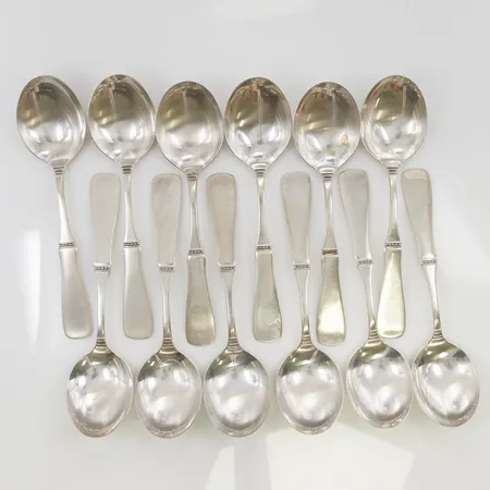 12 Matskedar 17cm MGAB 830/1000 Silver 481,8g.