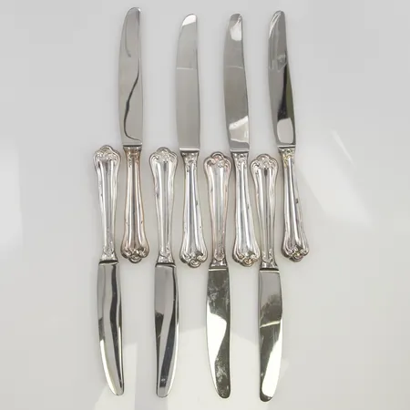 8 Knivar 19,5cm 830/1000 Silver bruttovikt 326,4g.