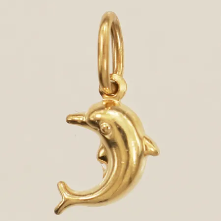 Hänge delfin längd 18,5mm bredd 8,7mm 18K Vikt: 0,9 g