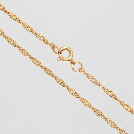 Kedja Singapore längd 48cm, bredd 2mm, 21K Vikt: 4,2g Vikt: 4,2 g