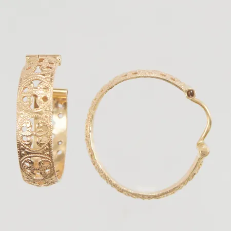 Örhängen 17mm stämplad ODD, 18K 5,4g.