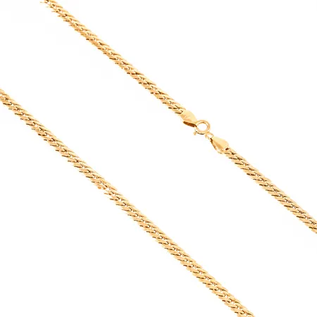 Collier manglad Pansar (ihålig) längd 44,5cm bredd 4,3mm, vissa ojämnheter, 18K 11,6g.