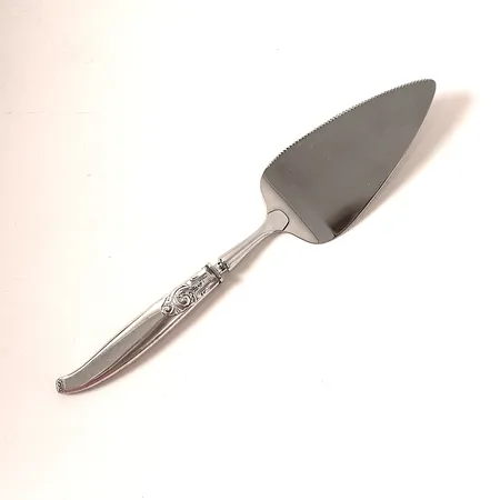 Tårtspade norsk modell med blad i rostfritt stål, längd 25cm, silver 925/1000 Vikt: 63,2 g