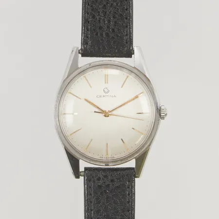 Herrur Certina 33mm stål manuell, läderband ej original.