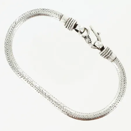 Armband Bismarck 19cm, bredd 11mm, Bergmans Guldvaror, silver 830/1000 Vikt: 23,1 g