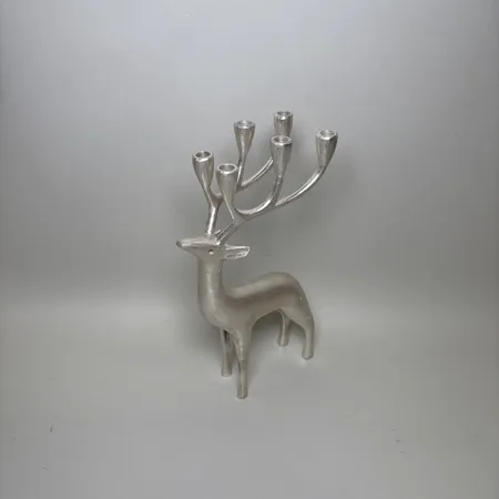 Ljusstake "Ren" Pentik, plats för 6 ljus, höjd 24,5cm, silverförgylld metall. Skickas med paket.