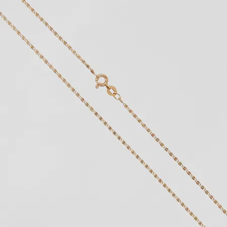 Kedja längd ca 35,4cm bredd ca 1mm 18K Vikt: 2 g