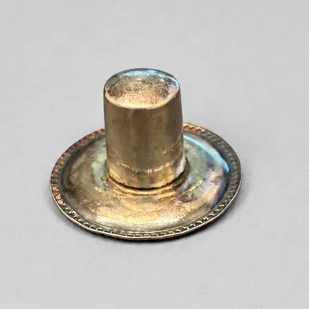 Del av ljusmanchett Ø52mm, repor, silver 830/1000  Vikt: 15,8 g