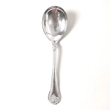 Uppläggningssked modell Sachsisk, längd 22cm, Cohr, silver 830/1000 Vikt: 80,5 g
