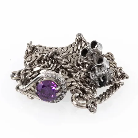 Stel halsring längd ca 42cm bredd 1,3mm, silver 925/1000 6,4g.