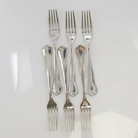 6 Gafflar 17cm 830/1000 Silver 207,3g.