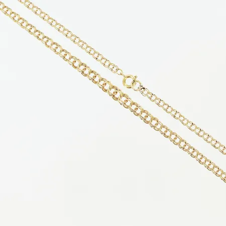 Collier doserad Bismarck längd 44cm bredd 4-8,5mm 18K.  Vikt: 24,3 g