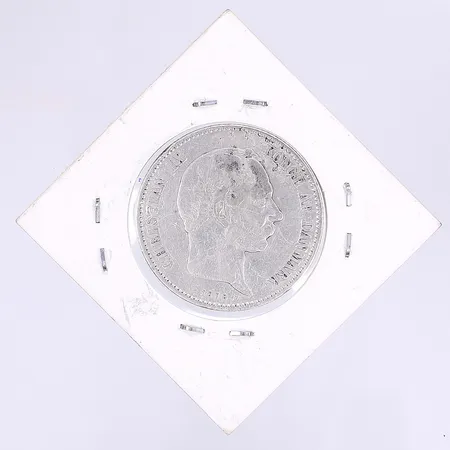 Silvermynt Danmark 2kr 1876, i pappetui, silver 800/1000 Vikt: 15 g